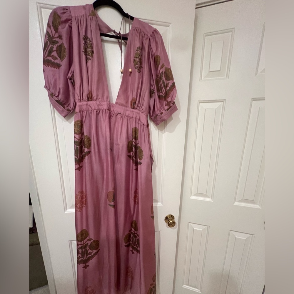 Hannah Artwear Blush Pink Floral Maxi Dress